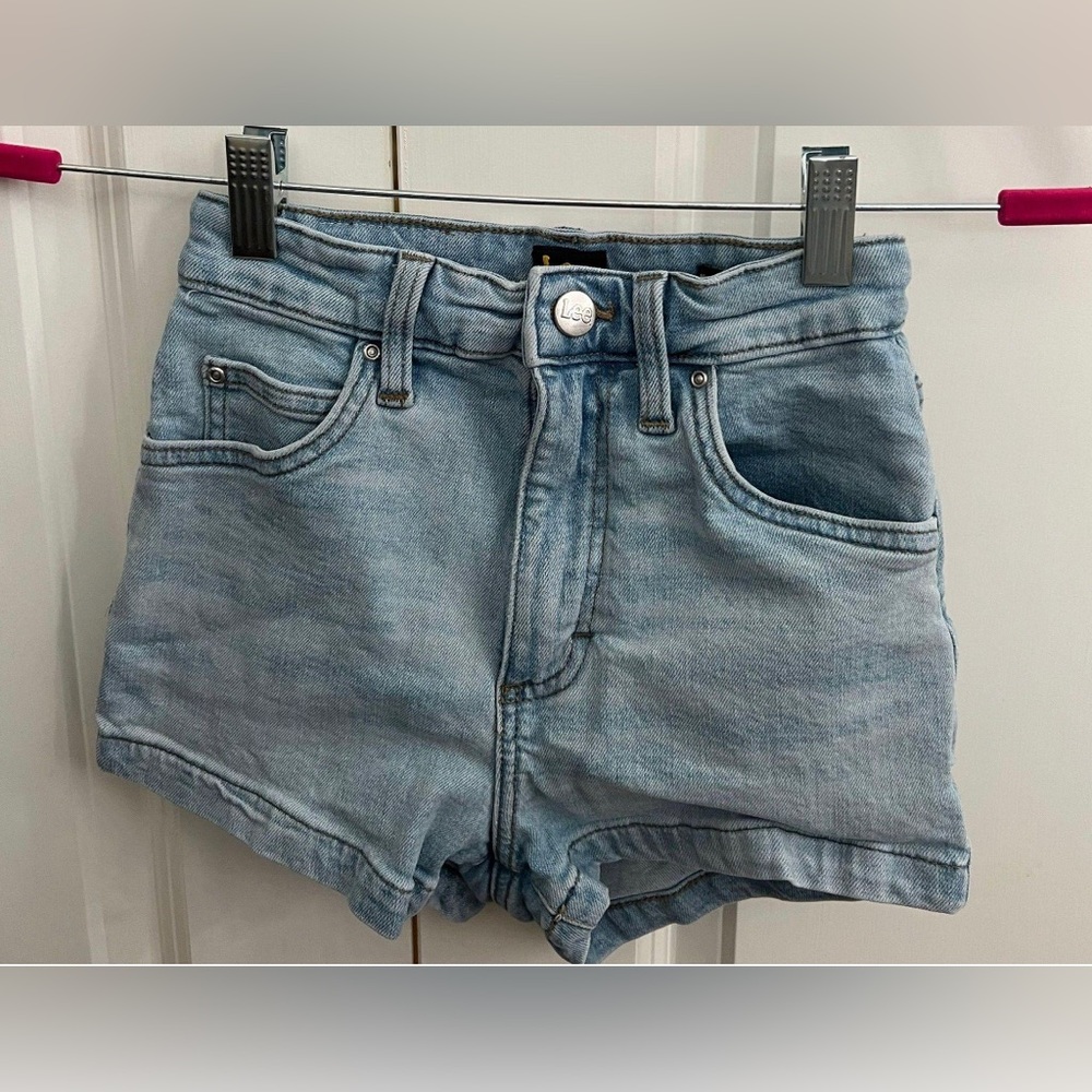 Free People LEE high rise denim shorts